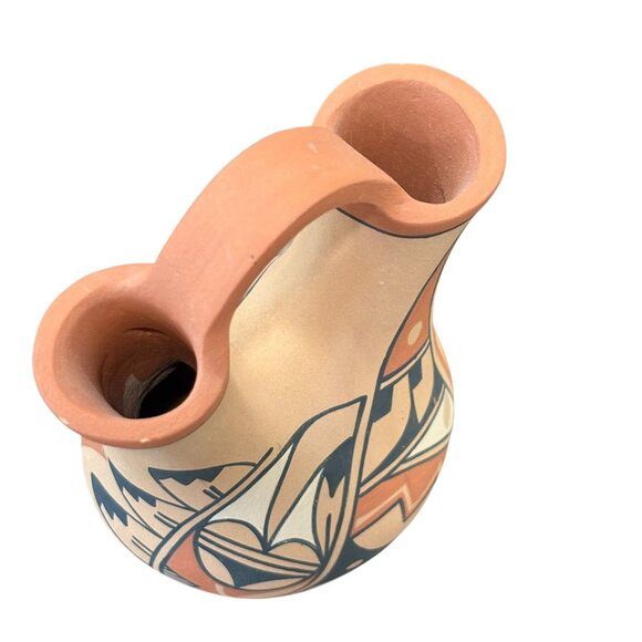 Handcrafted Native American Wedding Vase By S Waquiu Jemez With Intricate Geomet - Picture 3 of 6